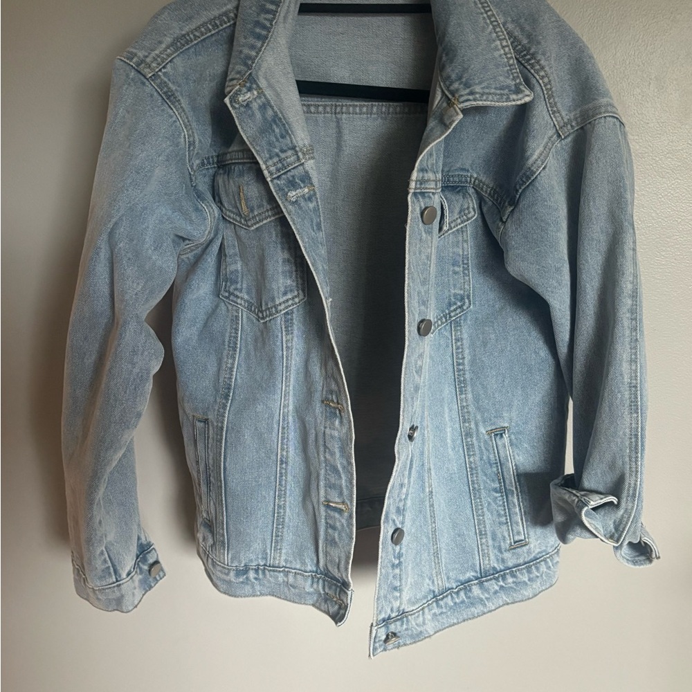 NWOT Pink Lily Oversized  Blue Denim Jacket